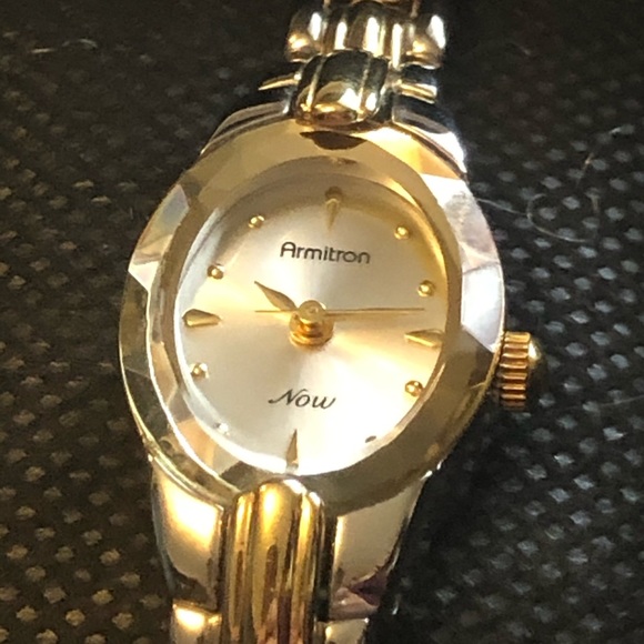 armitron gold and silver watch